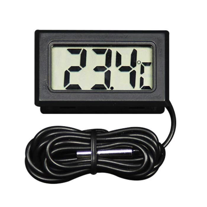 Meilleurs prix pour Mini thermomtre digital avec sonde externe tanche pour aquarium 1 pice rfrigrateur conglateur longueur du cordon 2 THERMOMETRE