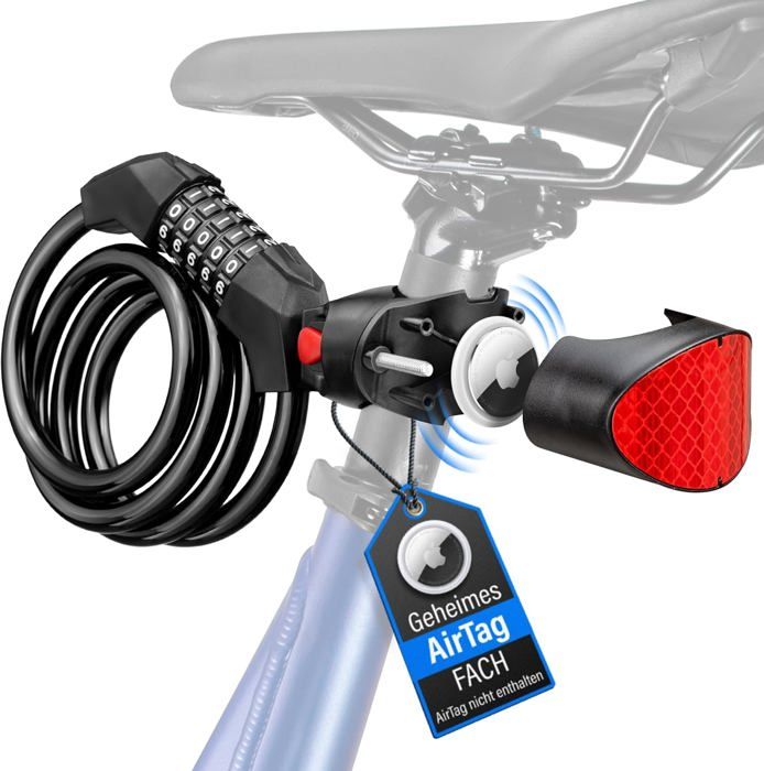 Xihbxyly Cadenas de Vélo 5 Chiffres Mot de Passe Cadenas de Vélo Haute Sécurité Antivol Extra Épais Diamètre, Cadenas Solide pour Vélo, Bicyclette, Scooter, Moto, Porte, Portail, Clôture