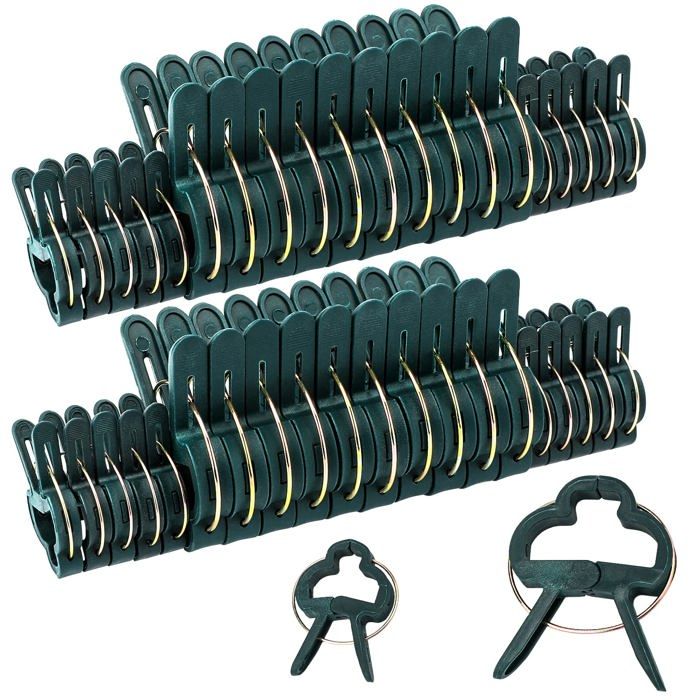 100 clips pour plantes grimpantes - 50 grands 4,5×6 cm + 50 petits 2,5× ...