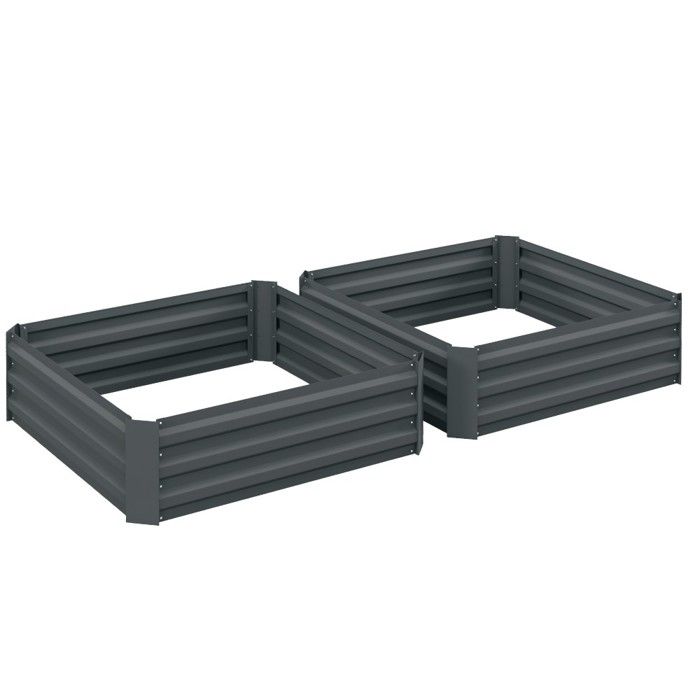 Lits Surélevés Extérieurs 2 Pcs 40x40x70 cm Brun Bois de Pin Massif Jardinières Balcon sur Pieds