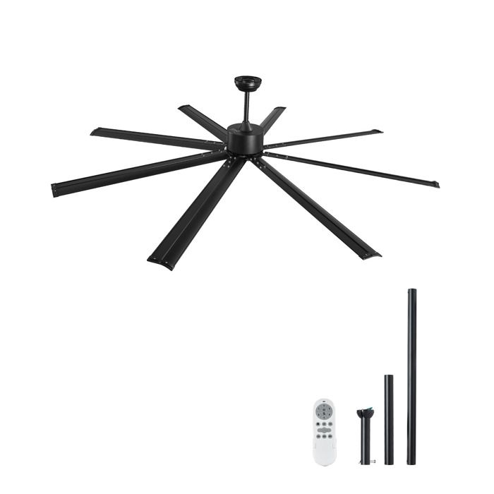 Ventilateur de Plafond - DUOKU - FR25052NL-84 - 6 Vitesses - 8 Pales en Aluminium - Moteur Réversible - Duoku