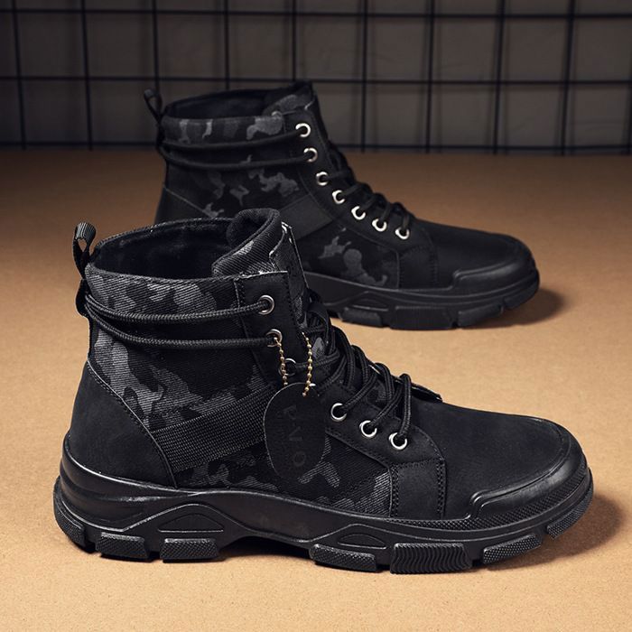 Chaussures Montantes Homme Camouflage–Bottines Tactiques Mi-Saison