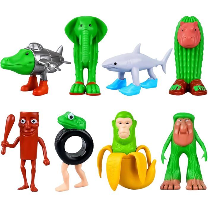 8 Pièces Figurines Brainrot Italiennes 3D Tung Tung Tung Sahur