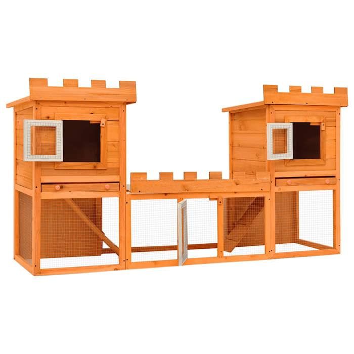 Comparer les prix de BEL ACHAT*Clapier - Enclos Extérieur de Jardin - poules/lapins - Poulailler large dextérieur avec maison double Promo627940