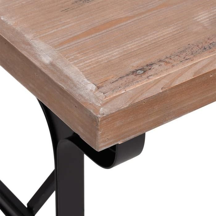 Table cuisine CLOUD Brun Table à dîner/manger - 2/4 personnes - 110x65x82 cm Bois de sapin massif et fer tt692