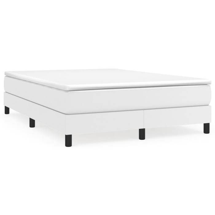 Promo 2026 Lit 2 personnes&lit adulte Structure de lit - Cadre de lit à ressorts - blanc 140x190cm similicuir 3393950