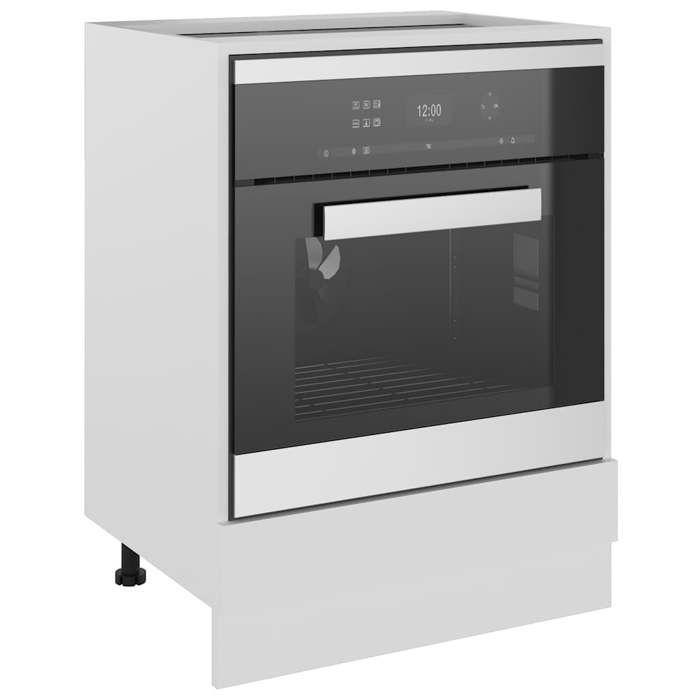 Caisson de cuisine Blanc - LEMON® Meuble de four Riga blanc 60 x 46 x 815 cm en - Bois dingénierie 706 - Soldes