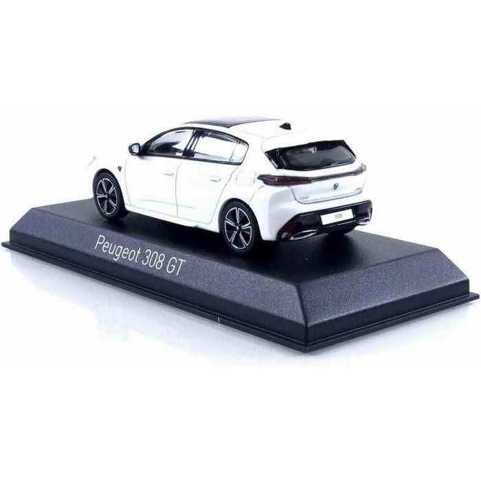 NOREV Peugeot 308 GT 2021 – Échelle 1/43 – Miniature Métal Pearl White – Modèle De Collection Dès 14 Ans