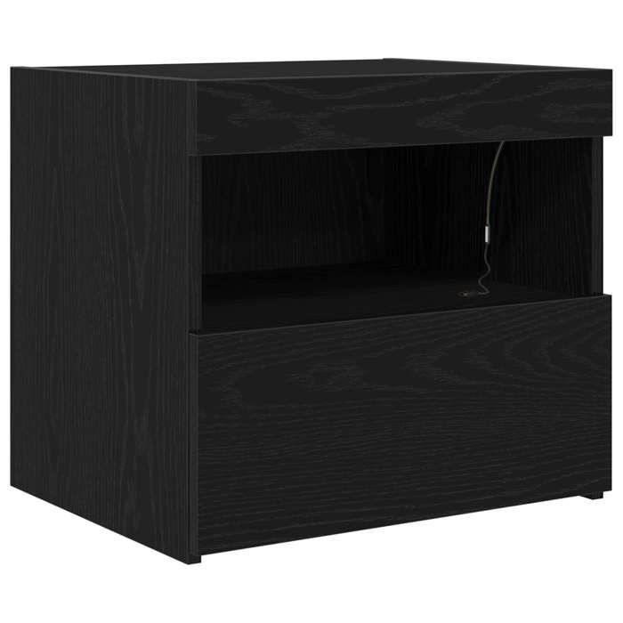 En solde Cabinet de chevet(1 pc) - UU - Armoire/Table de lit - Chêne noir 50x40x45 cm Bois dingénierie L4959