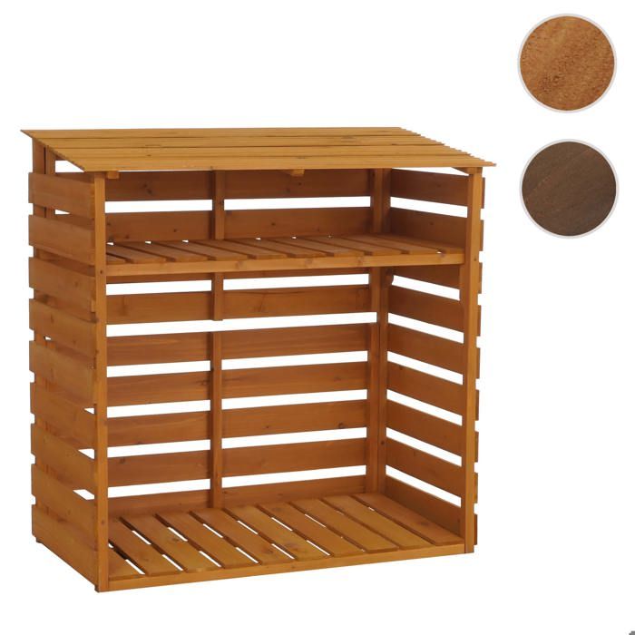 Abri à bois HWC-Q16 étagère pour bois de chauffage abri à bois support pour bois de sapin MVG 121 x 122 x 61 cm ~ naturel Abri à bois HWC-Q16 étagère pour bois de chauffage abri à bois support pour bois de sapin MVG 121 x 122 x 61 cm ~ naturel