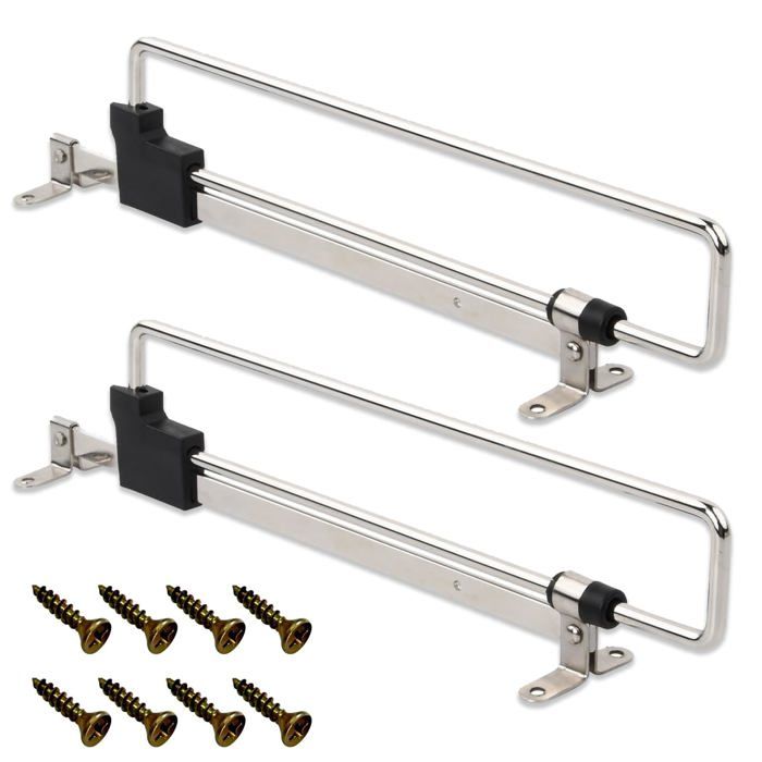Tringle à Vêtements Extensible 2 Pièces Coulissantes Penderie de 25 CM Tube Télescopique en Acier Inoxydable A BARRE DE PENDERIE
