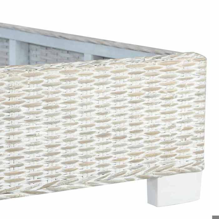 Cadre de lit Gris Rotin naturel 180 x 200 cm_2 ans garantie_36318