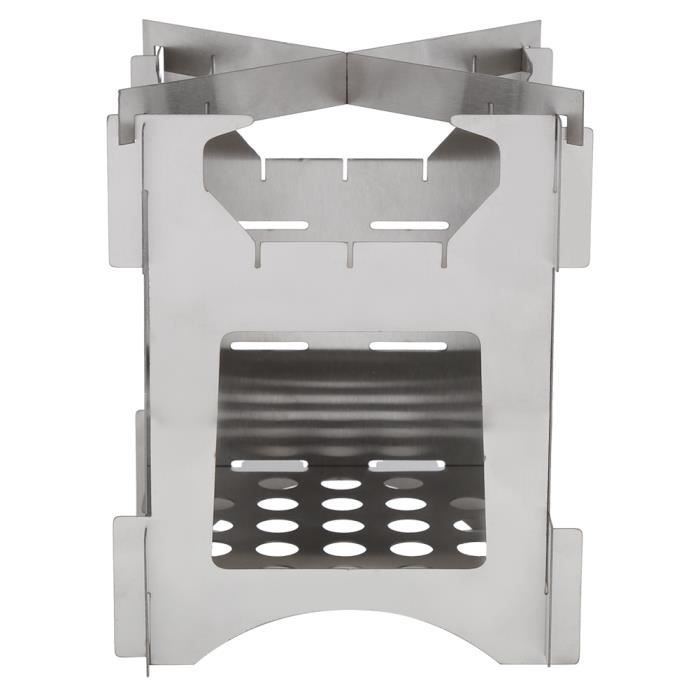 Poêle à Bois De Camping Pliable Et Portable, Petit Poêle De Randonnée Extérieur En Inox