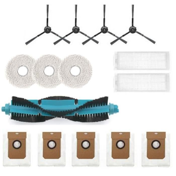 Kit De Rechange Pour Aspirateur Robot Eufy 3-en-1 E20 - Brosses + Sacs Inclus