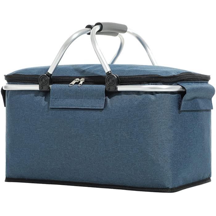 Panier Pliable 9L Avec Refroidisseur – Pour Pique-nique, Camping – Silicone, Pliable