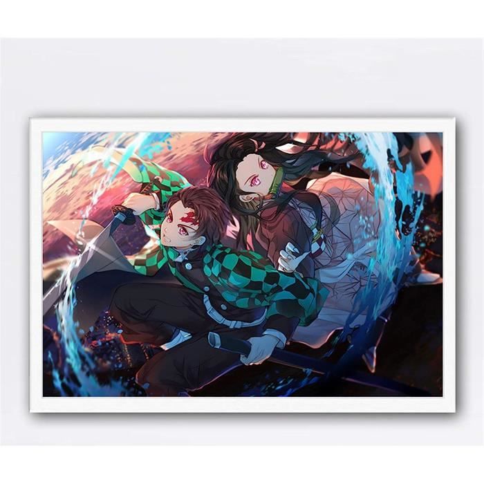 DIY Diamant Painting Kit Süße Diskusfische 40x60cm - 5D Kristall Strass Mosaik