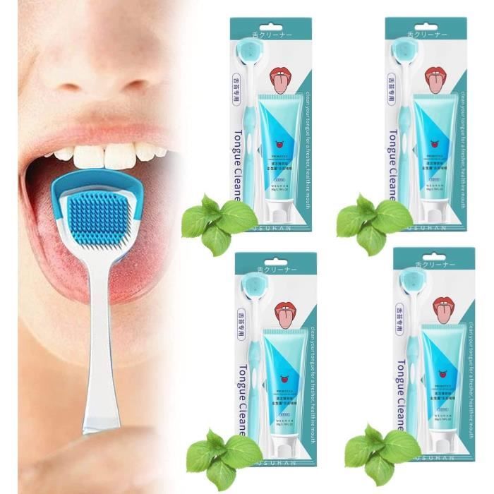 Tongue Cleaning Gel Set, Oral Hygiene Brush & Tongue Cleansing Gel, Probiotic Tongue Cleaning