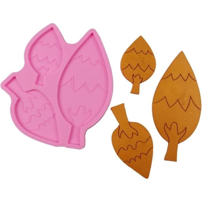 Moule En Silicone En Forme D'écureuil Et Tronc D'arbre - Pour Décoration Gâteaux, Chocolat, Pâte à Sucre (10.5x8.5 Cm)