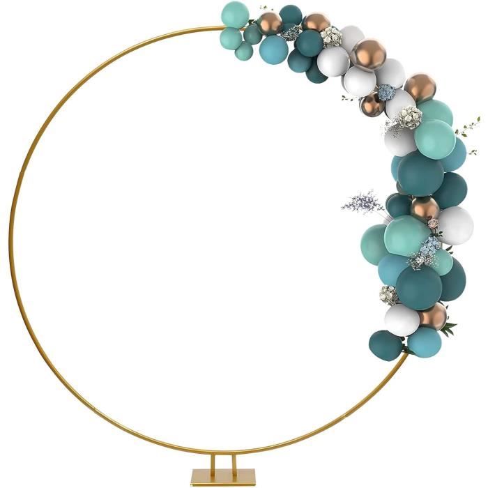 Arche En Bois Support Rond Pour Toile De Fond En Forme De Cercle, Cadre D' Arche De Ballons En Métal, Arches De Mariage Pour Cérémonie, Fête D' Anniversaire, Décoration De Fête Prénatale (doré, 2