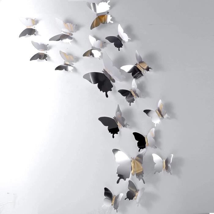 Papillons En Bois à Peindre - Lot De 40, 4 Styles - Avec 12 Crayons Aquarelle Et Strass - DIY, Décoration