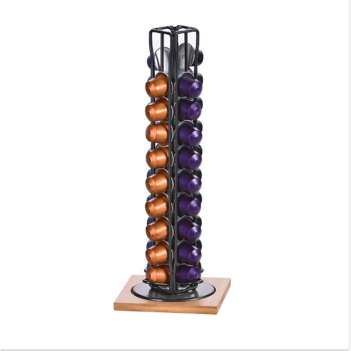 Porte-capsules Nespresso rotatif Distributeur avec capacit/é de 60 capsules de caf/é Support de capsules Peak Caf/é N60G
