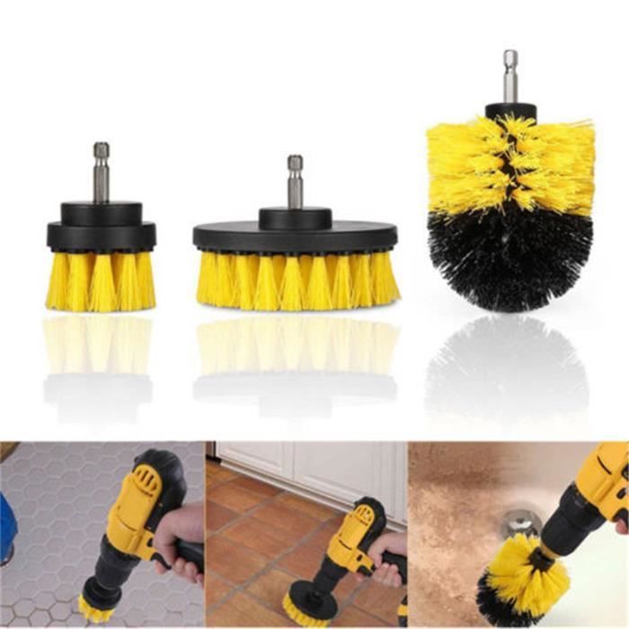 3pcs Set Carrelage Coulis Puissance Autolaveuse Nettoyage Brosse