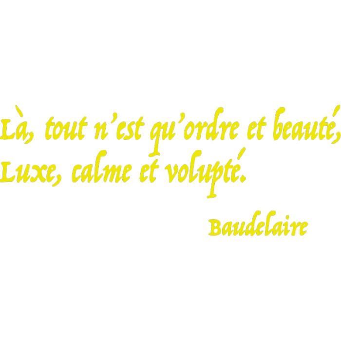 Stickers Citation Baudelaire Harmoniejaune Citron 41 2 X 1 Cm Cdiscount Maison