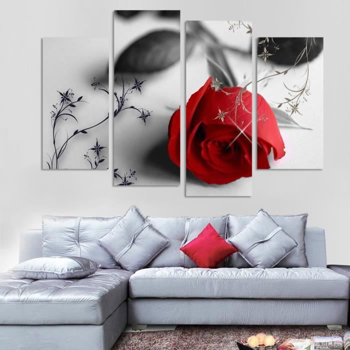 Rouge Tonique Cascade en forêt TOILE murale ART Photo Print-Toutes Tailles