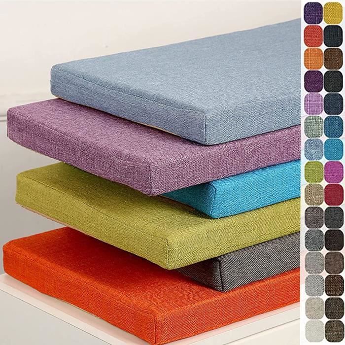 Coussin De Banc Sur Mesure - Personnalisable Taille/tissu - Intérieur/extérieur - Mousse 50D - Antidérapant