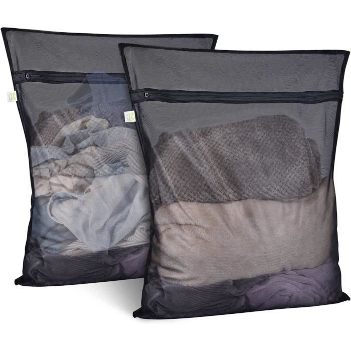 Lot De 2 Grands Filets à Linge XXL 60x80 Cm – Sacs Machine à Laver Pour Lingerie, Sous-vêtements, Chaussettes Et Vêtements Délicats