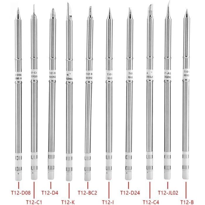 Lot De 6 Pointes De Fer à Souder Interface E10 - Type B, C, K - Cuivre Anti-rouille, Portable - 8