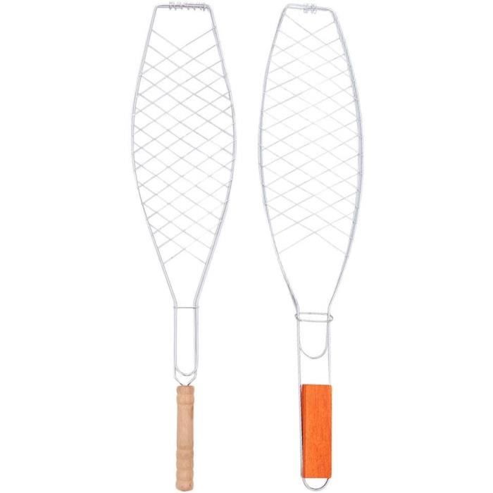 Panier De Barbecue Rotatif En Acier Inoxydable 9x30 Cm – Idéal Pour Frites, Poisson, Crevettes, Légumes Et Viande, Facile à Tourner