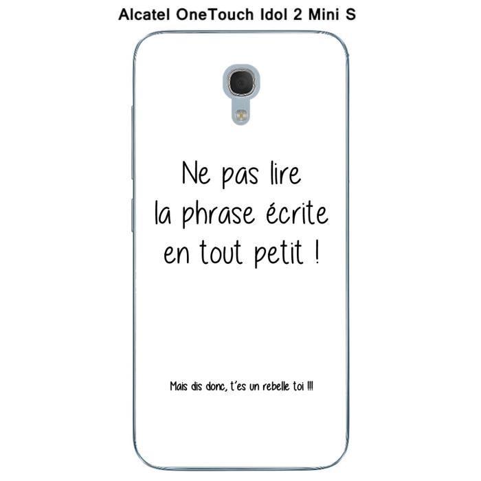 Coque Alcatel Onetouch Idol 2 Mini S Citation Noir Fond Blanc 3 Cdiscount Telephonie