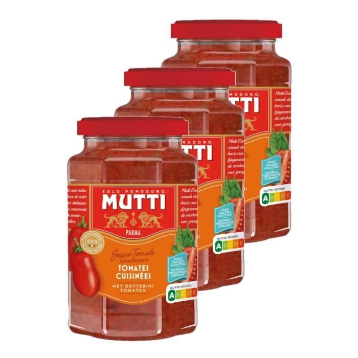 Mutti - Lot 3x Sauce tomates cuisinées - Bocal 400g - Cdiscount Au