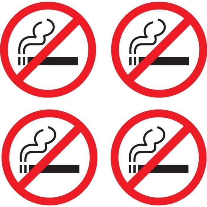 Autocollant sticker interdit de fumer magasin bar