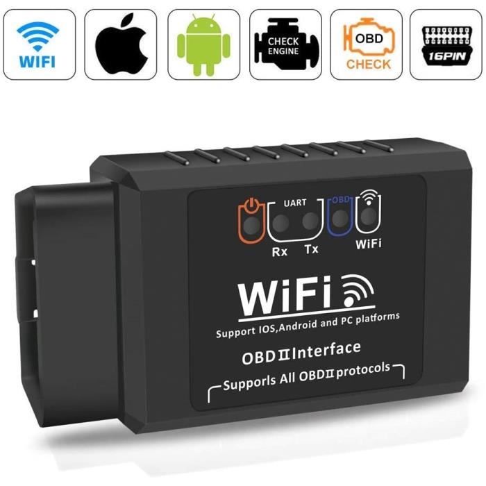 Valise Diagnostic OBD2 Bluetooth 5.4 - Scanner Voiture Multimarque Sans Fil Pour IOS & Android - Lecteur Codes Panne Moteur Complet