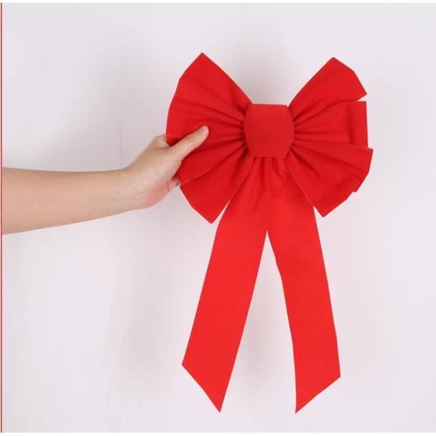 Ruban Long avec nœud de noël | Nœuds rouges, décoration pour arbre de