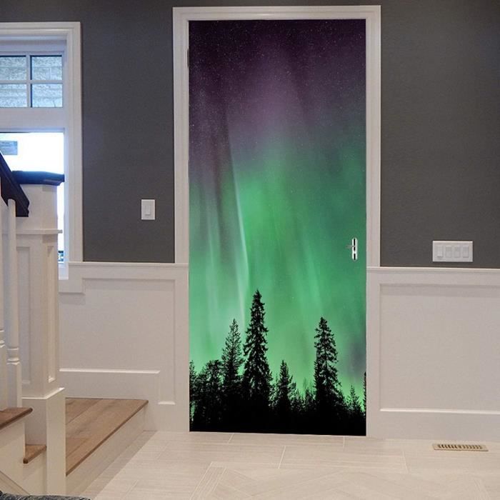 Forêt Nature Automne Poster De Porte 3D Trompe L'oeil, Chemin