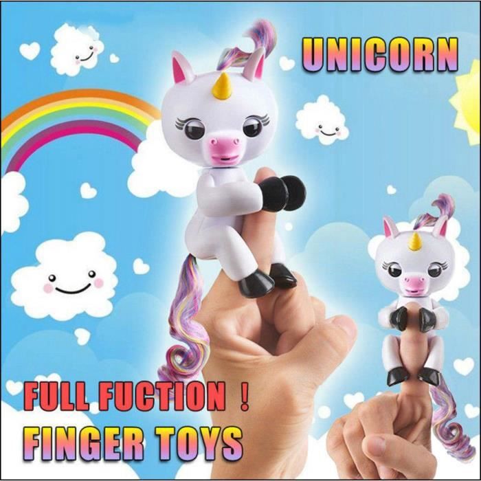 Rose Et Violet Doigt Licorne Arc En Ciel Electronique Jouet Interactif Pet Doll Enfants Cadeaux De Noel Cdiscount Jeux Jouets
