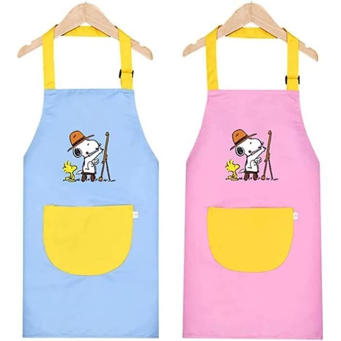 Tablier Pour Enfants Filles Garçons Tablier D'Art Pour Tout-Petits Fournitures De Cuisine Chef Peinture