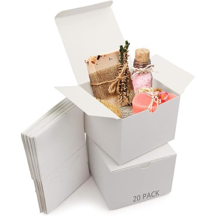10x Boite Cadeau Blanc-Ornement Cadeau Carton Boîte/boîte Mariage 10x Boite Cadeau Blanc-Ornement Cadeau Carton Boîte/boîte Mariage