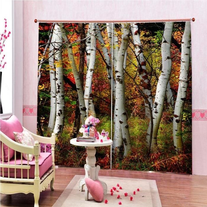 ANHOPE Rideau Occultant Nature Brouillard Forêt Montagne Rideau