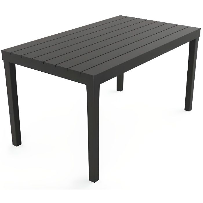 Dmora Table d'extérieur carrée, Made in Italy, 70x70x72 cm, couleur Blanc