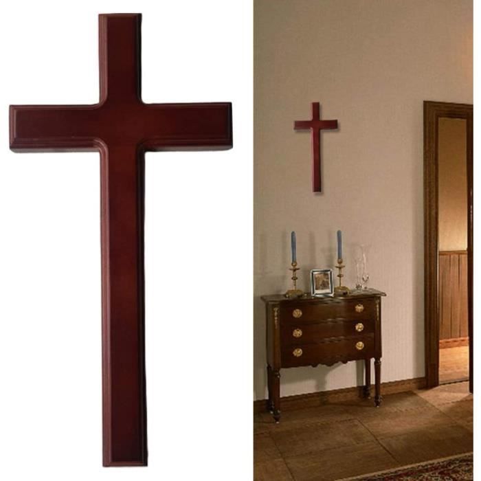 Croix en bois faite main, décor de mur, bois fait main de hêtre de noix,  croix cadeau dARMÉNIE, croix découpée faite à la main, art gravé de  sculpture chrétienne -  France