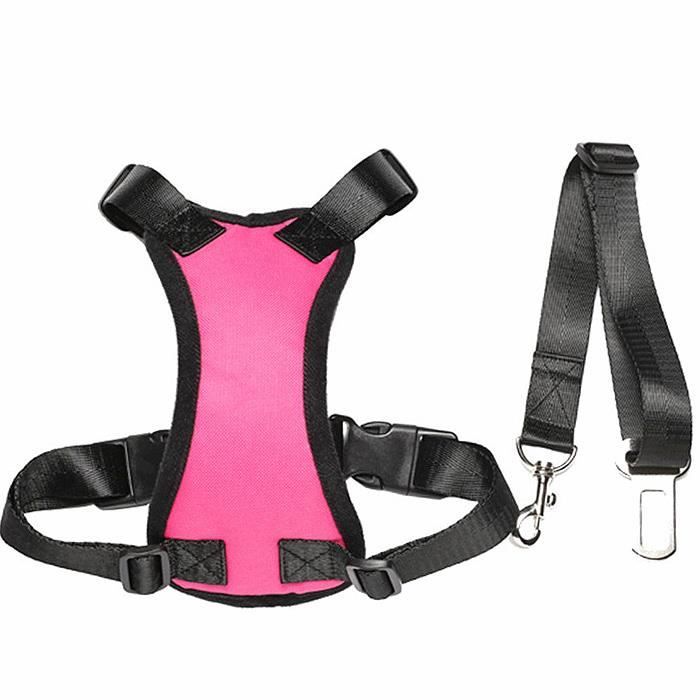 Harnais De Securite Pour Chien Avec Attache Ceinture Auto Voiture Moyen Pk Achat Vente Harnais Animal Harnais De Securite Pour Chien Cdiscount
