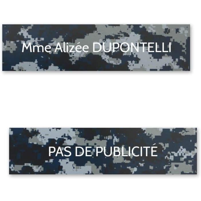 Plaque Nom Stop Pub Pour Boite Aux Lettres Format Decayeux (100X25Mm