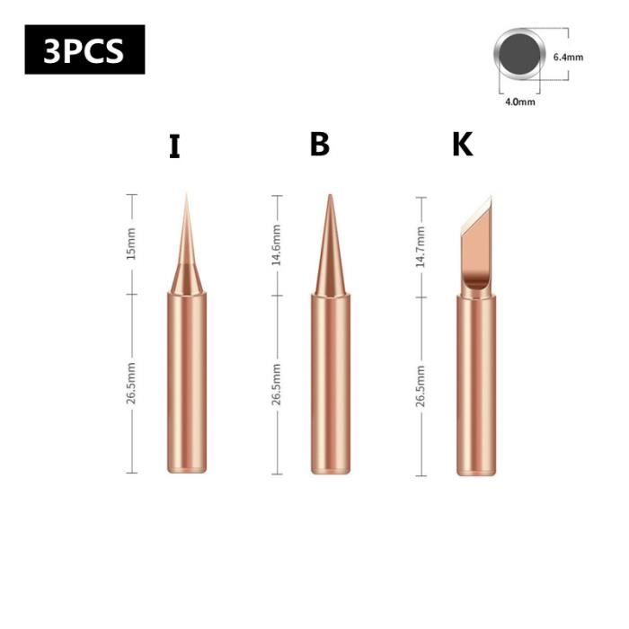 Pointe à Souder Bord Plat 5.3mm – Modèle 900M-T-S3, Nickelée, Pour Station De Soudage électronique - 1