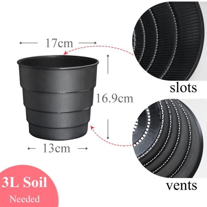 15cm Avec Palette - Meshpot De Contrôle Des Racines En Plastique, Pot Hydroponique Pour