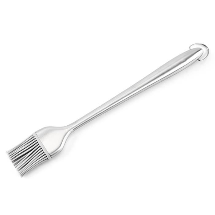 Lot De 2 Pinceaux à Graisse Barbecue - Manche Acier Inoxydable 30 Cm - Pour Huile, Marinade Et Pâtisserie