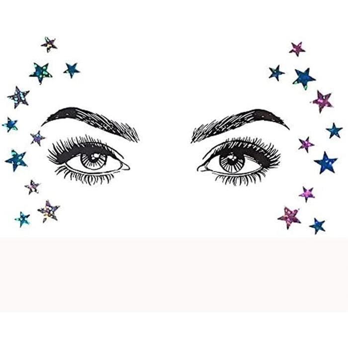 Big Scary Mouth Joker Temporary Tattoo, Dia De Los Muertos Spooky Costume For Halloween. 2 Copies